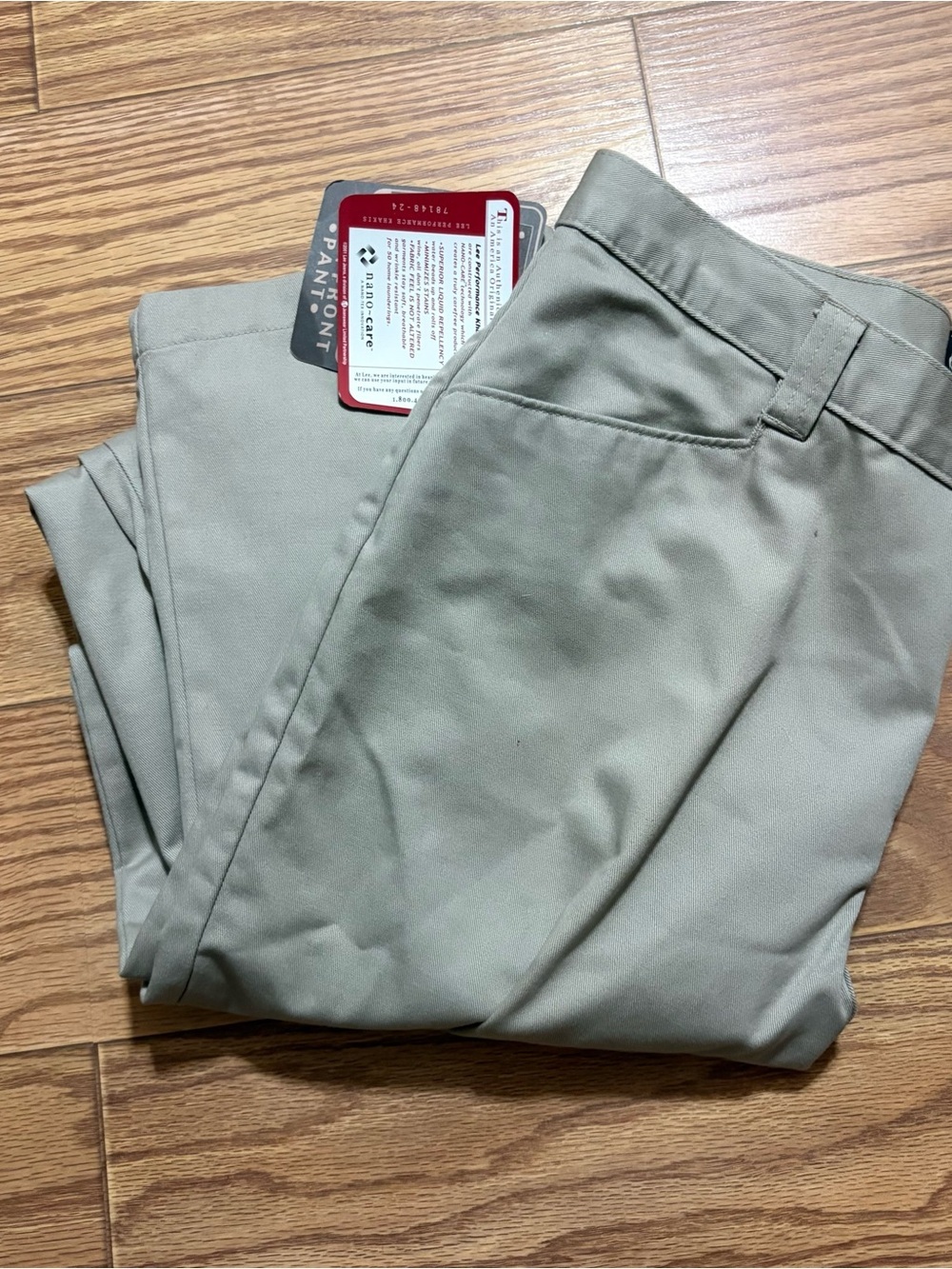 NEW NWT Lee Performance Khakis Beige Trousers Women’s Size 14 Long